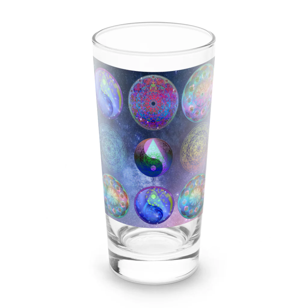 💖宇宙整体♪🌈♪こころからだチャンネル♪💖の母星回帰曼荼羅スペシャル Long Sized Water Glass :front