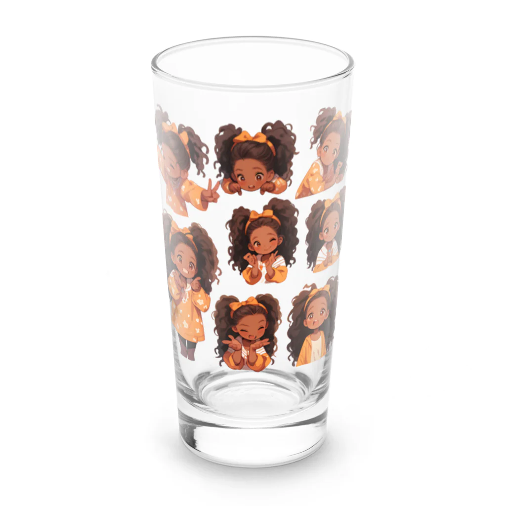 GratitudeGlow Globalのかわいいgirl Long Sized Water Glass :front