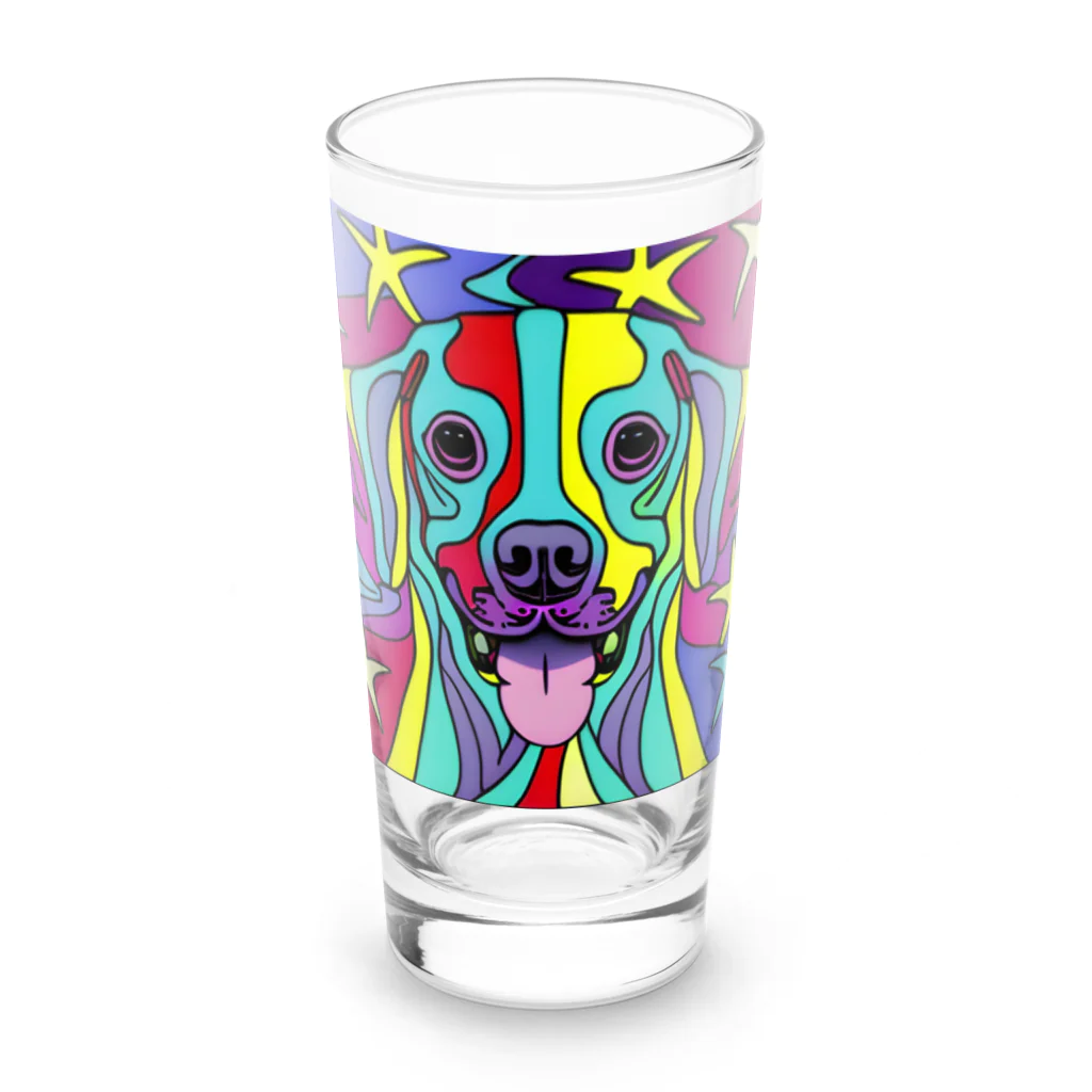 nakagawa-kikakuの奇抜なアート風の可愛い犬のグッズ Long Sized Water Glass :front