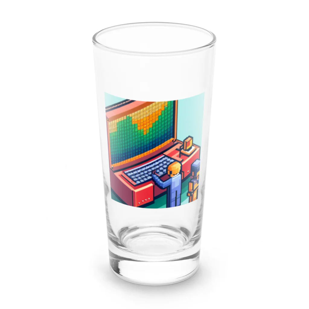 yorozuya4628のドットエンジニア ミニフィグ Long Sized Water Glass :front