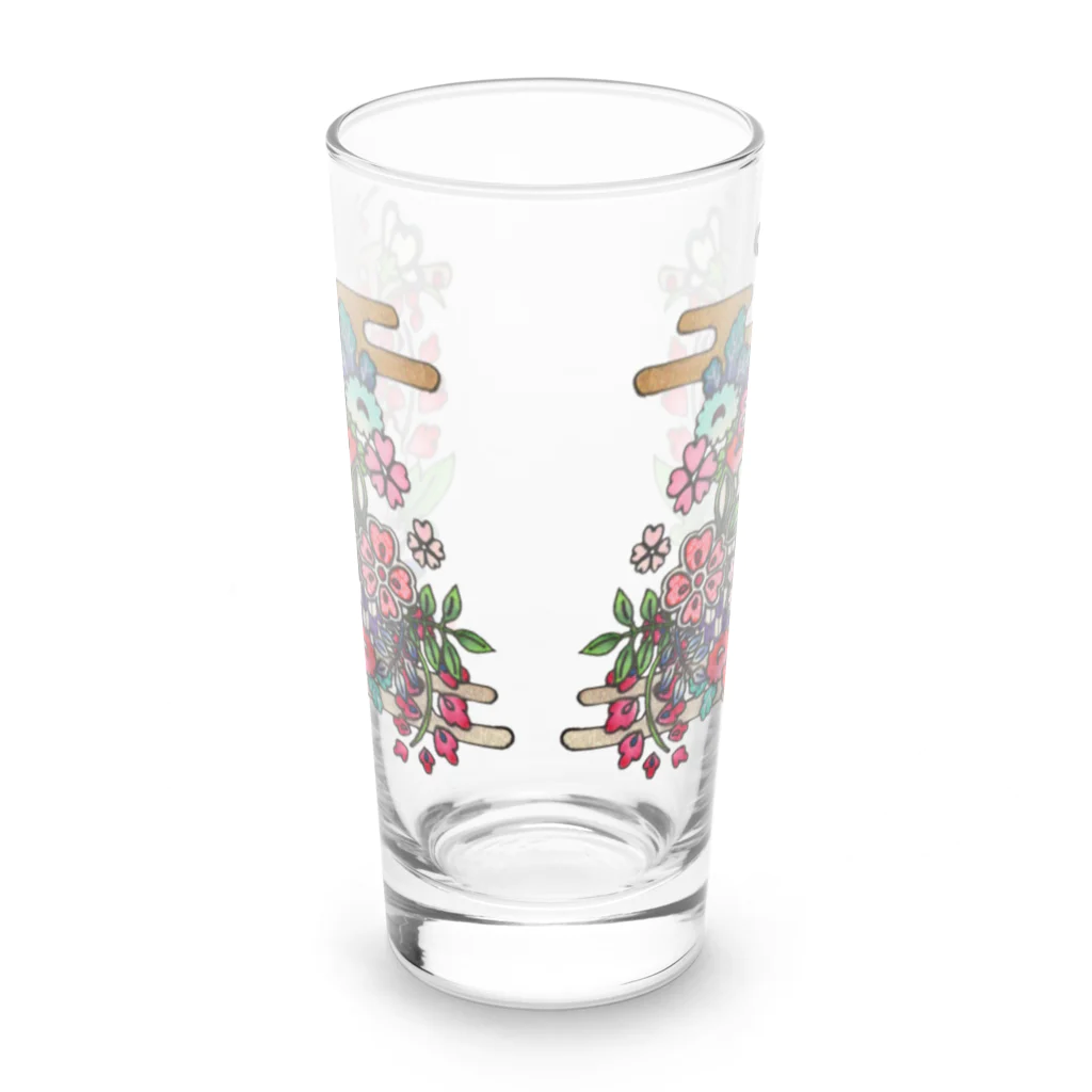 JapaneseArt Yui Shopの咲き誇れ Long Sized Water Glass :front