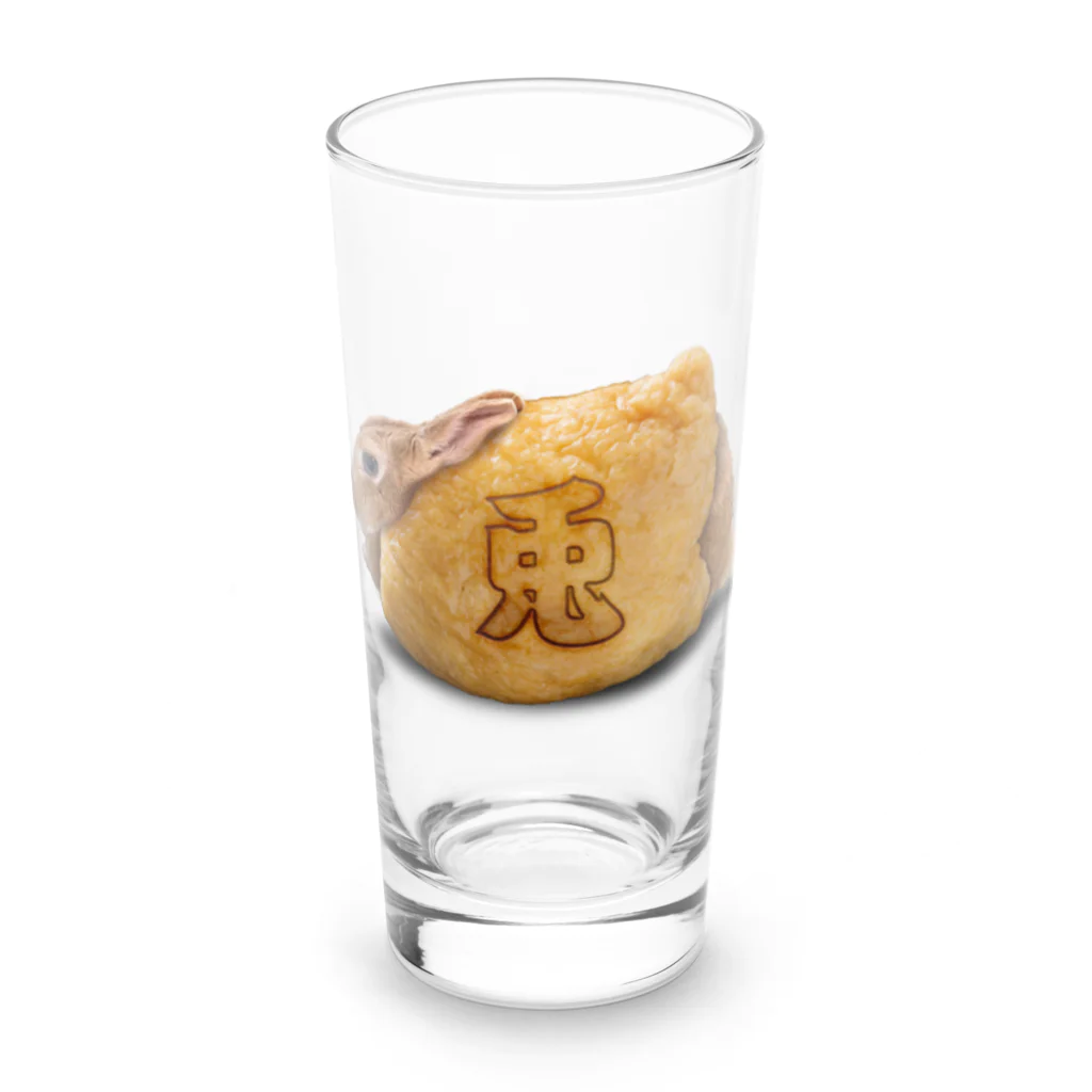 うさぎのうみちゃんねるショップの行楽のお供にお稲荷うさぎ-うさぎのうみ Long Sized Water Glass :front