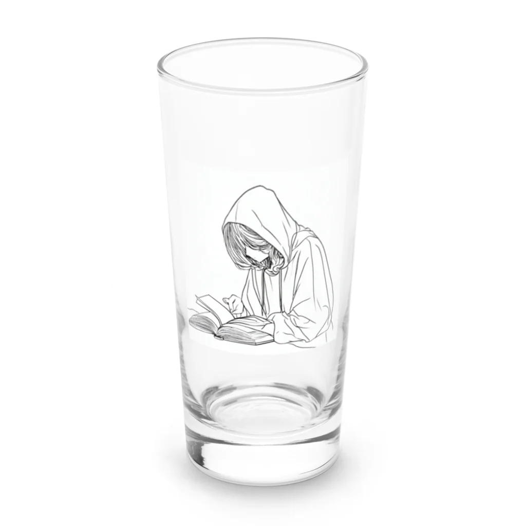 シンプルライフのシンプルライフ　ー読書をする人ー Long Sized Water Glass :front