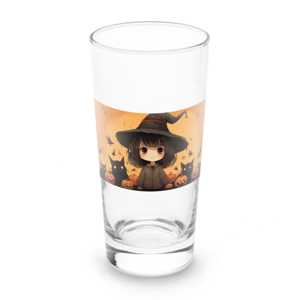 ほのぼのの魔女っ子MEGU ハロウイン風 Long Sized Water Glass :front