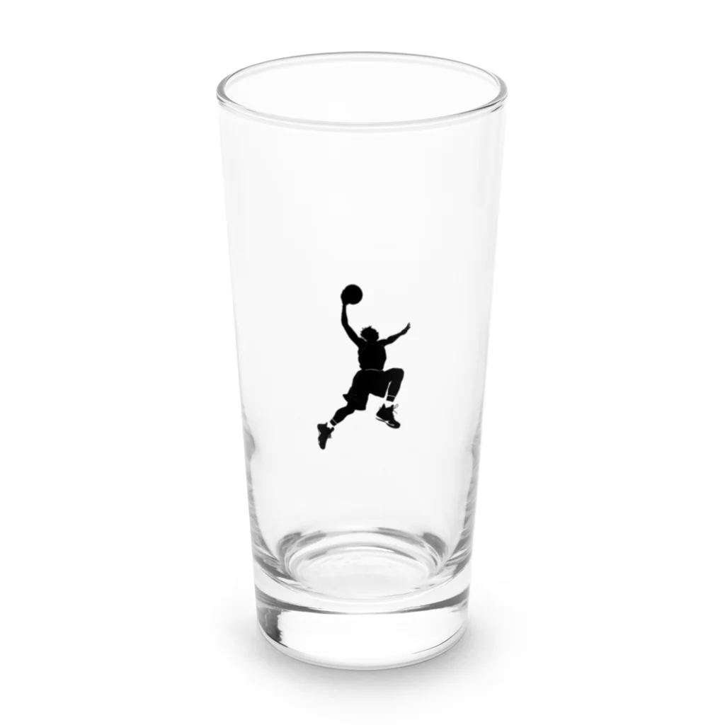 aokitaのバスケットプレイヤーシルエット2 Long Sized Water Glass :front