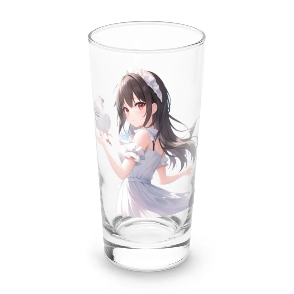 D.M@WORLDの鳥界のアイドル❤️鳩のハトコ様 Long Sized Water Glass :front