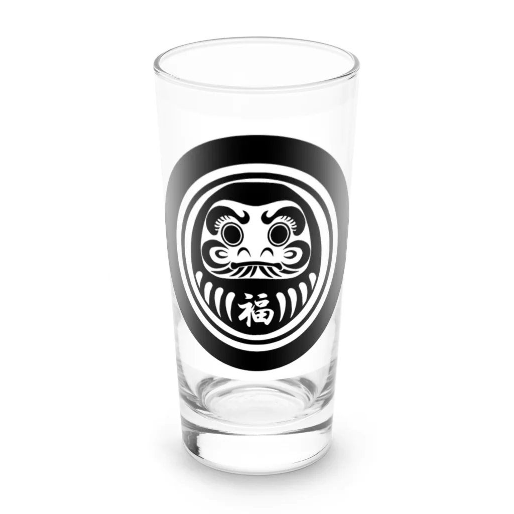 縁起物屋のだるま Long Sized Water Glass :front