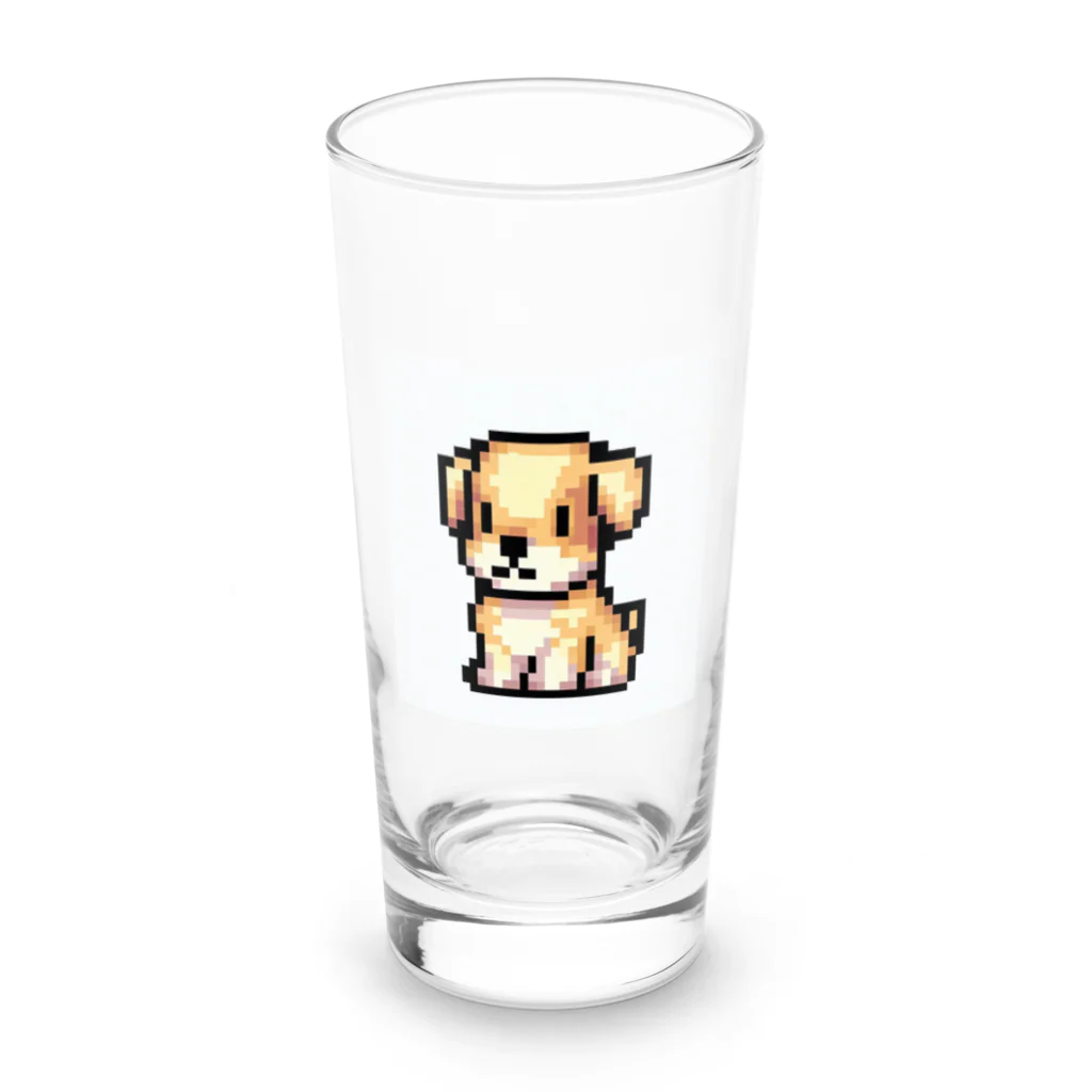 ebizo999のドット絵の子犬 Long Sized Water Glass :front