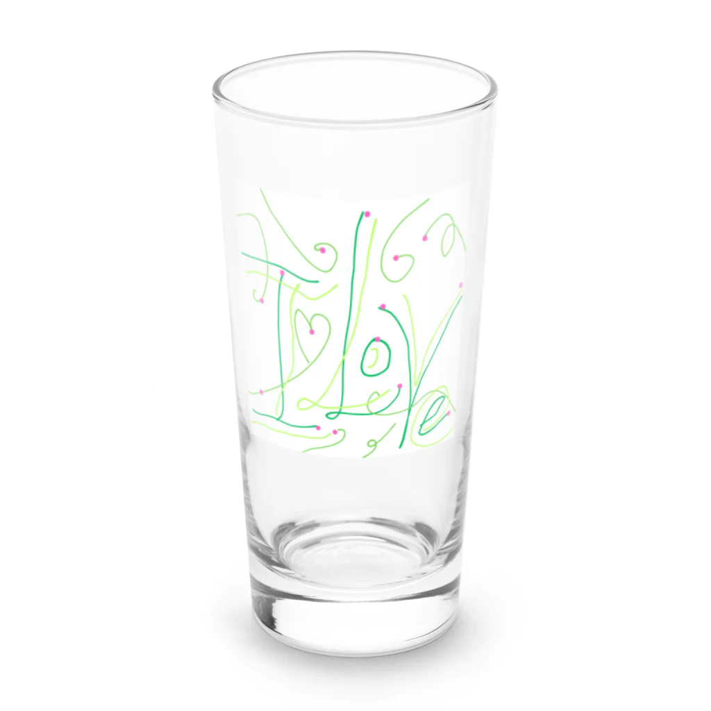 fourleafのLOVE🍀 Long Sized Water Glass :front