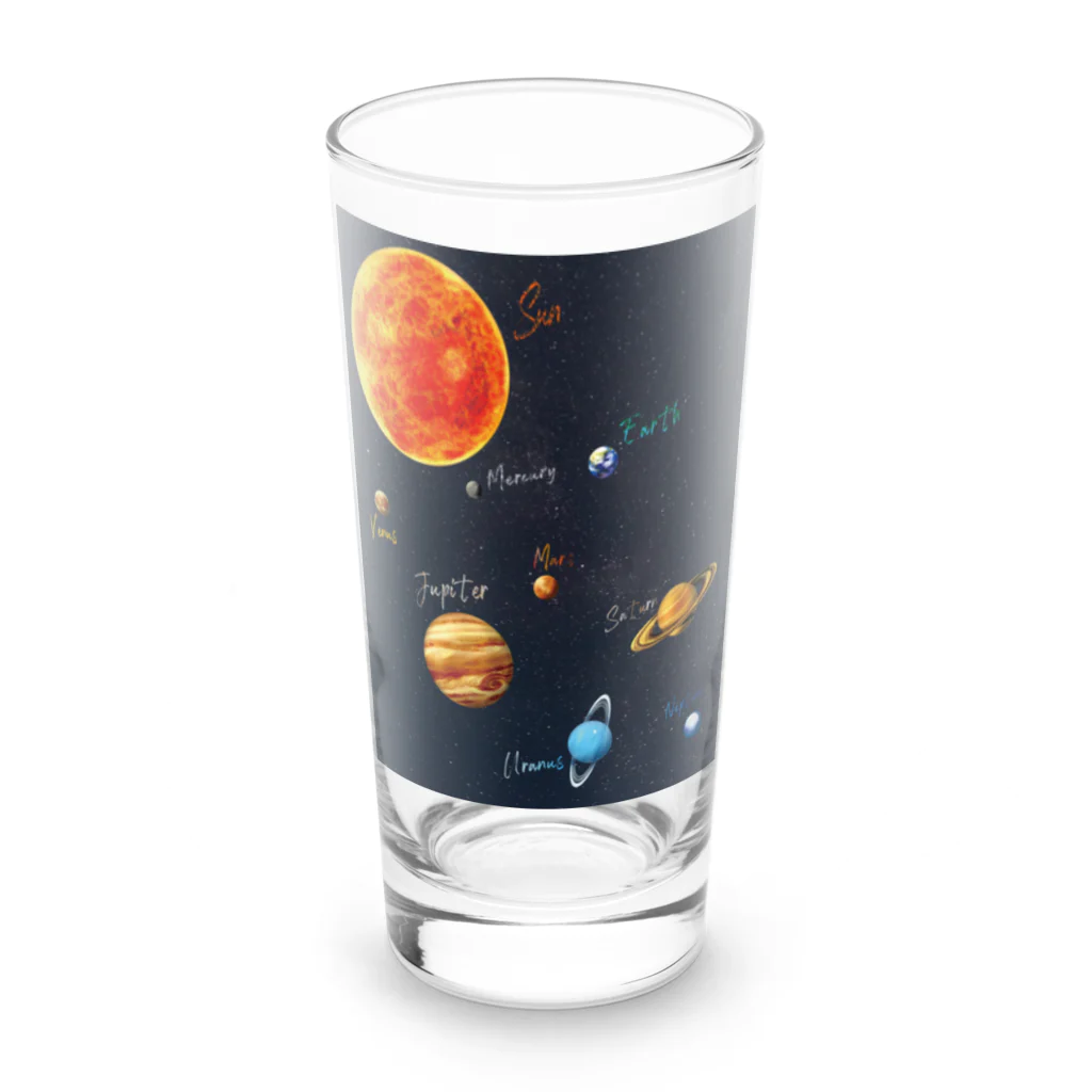 tenten323の惑星とカシオペヤ座 Long Sized Water Glass :front