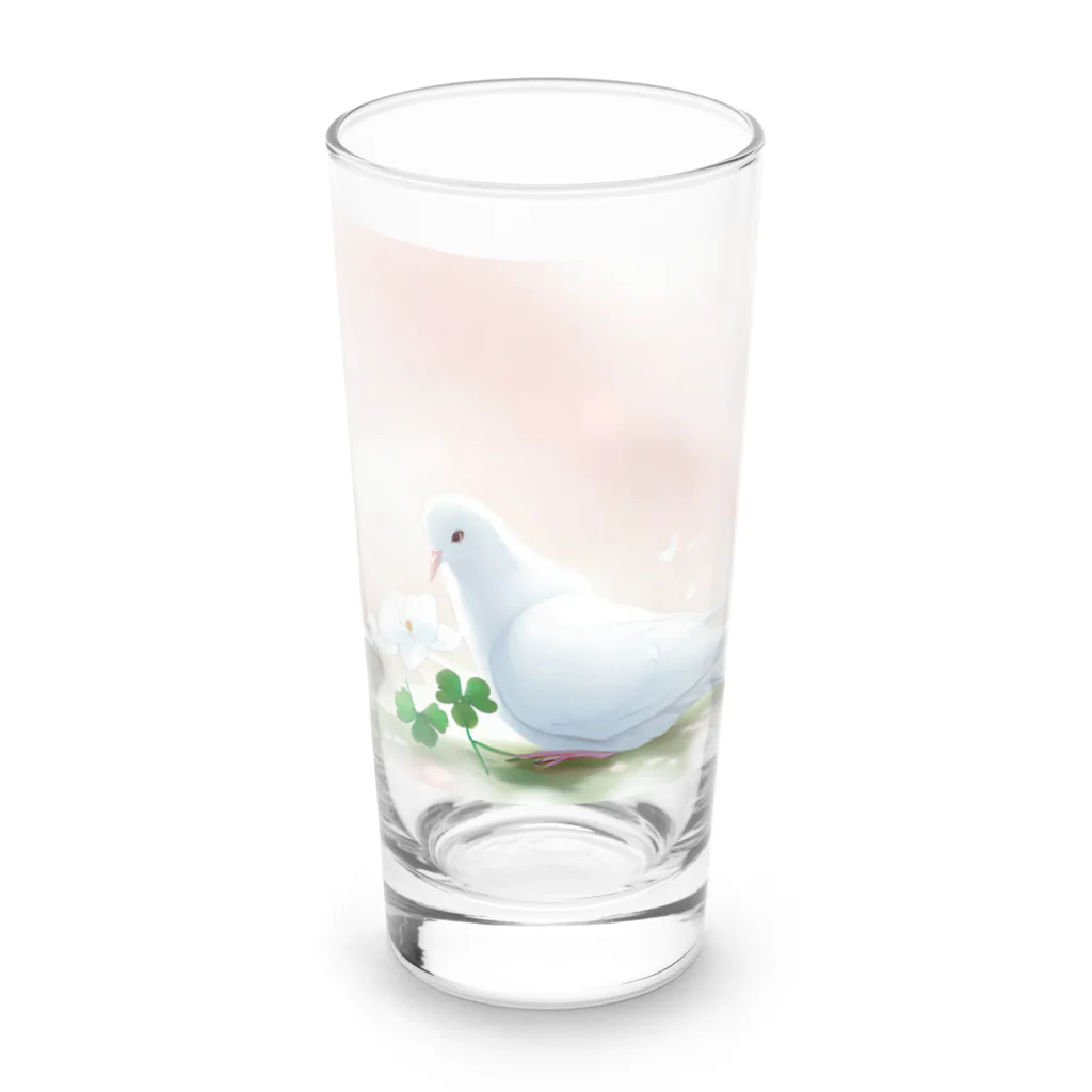 こりすまるの夢幻　鳩　和み Long Sized Water Glass :front