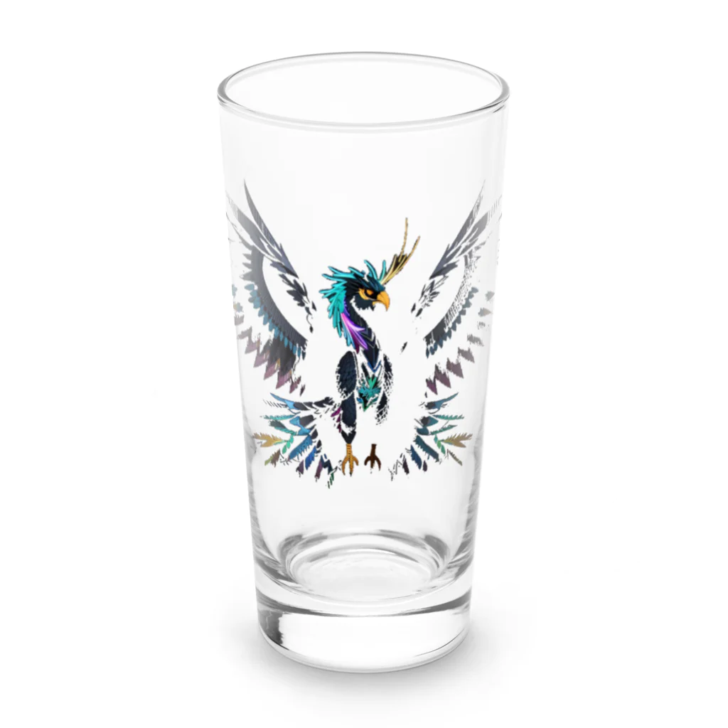 ttm100のカラフルな鳥 Long Sized Water Glass :front