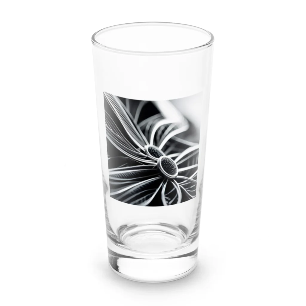  Neo Nature Threads（ネオ ネイチャー スレッズ）のモノクロフラワー Long Sized Water Glass :front