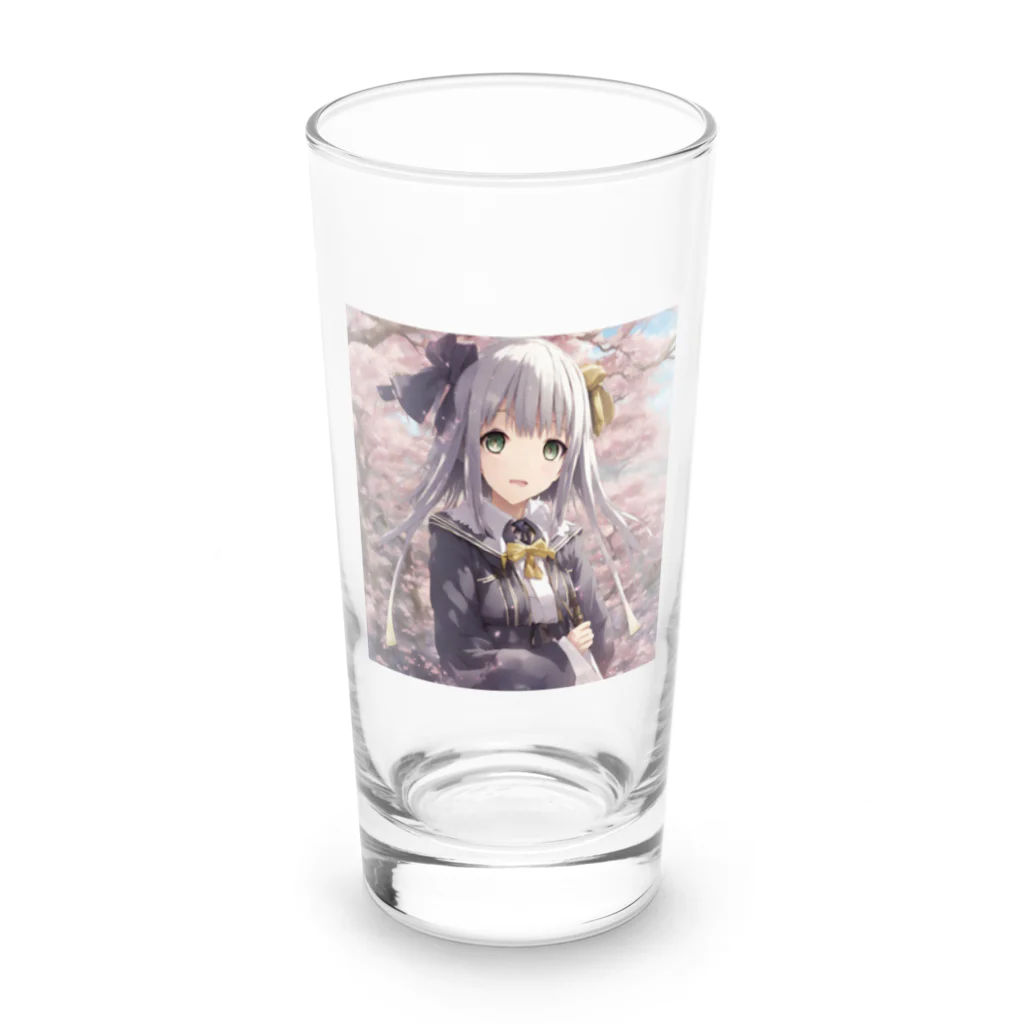 wonderのスクール萌え女子 Long Sized Water Glass :front
