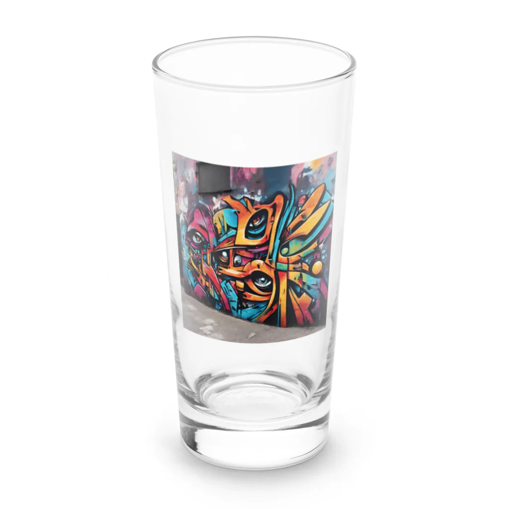 のんびりアート工房のストリートアート Long Sized Water Glass :front