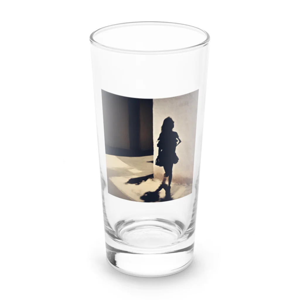 てんてんの綺麗な女性の影グッズ Long Sized Water Glass :front