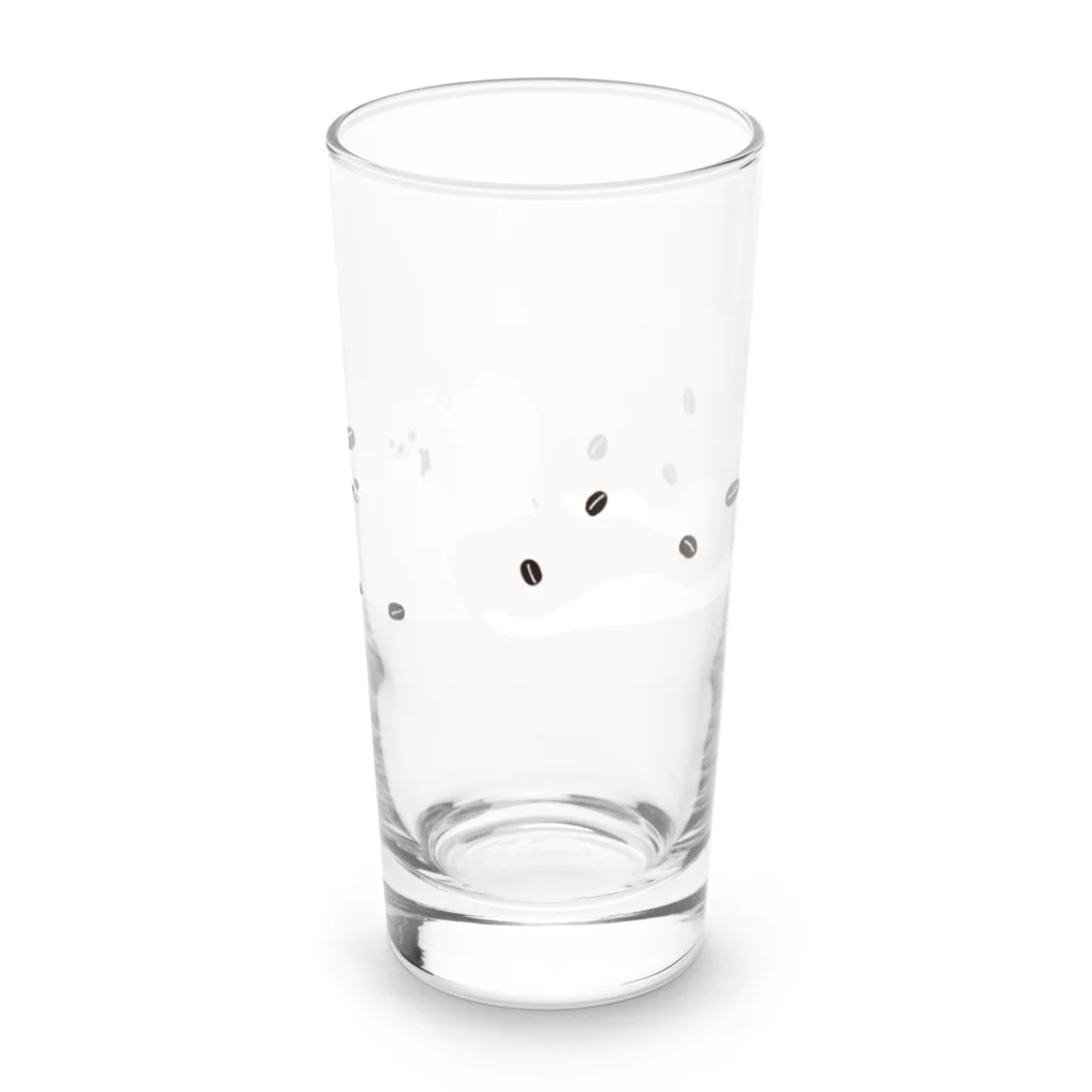 ポメラニアン 🐾 ポメポメしゅーくりむのコーヒー牛乳ぽめ(白) Long Sized Water Glass :front