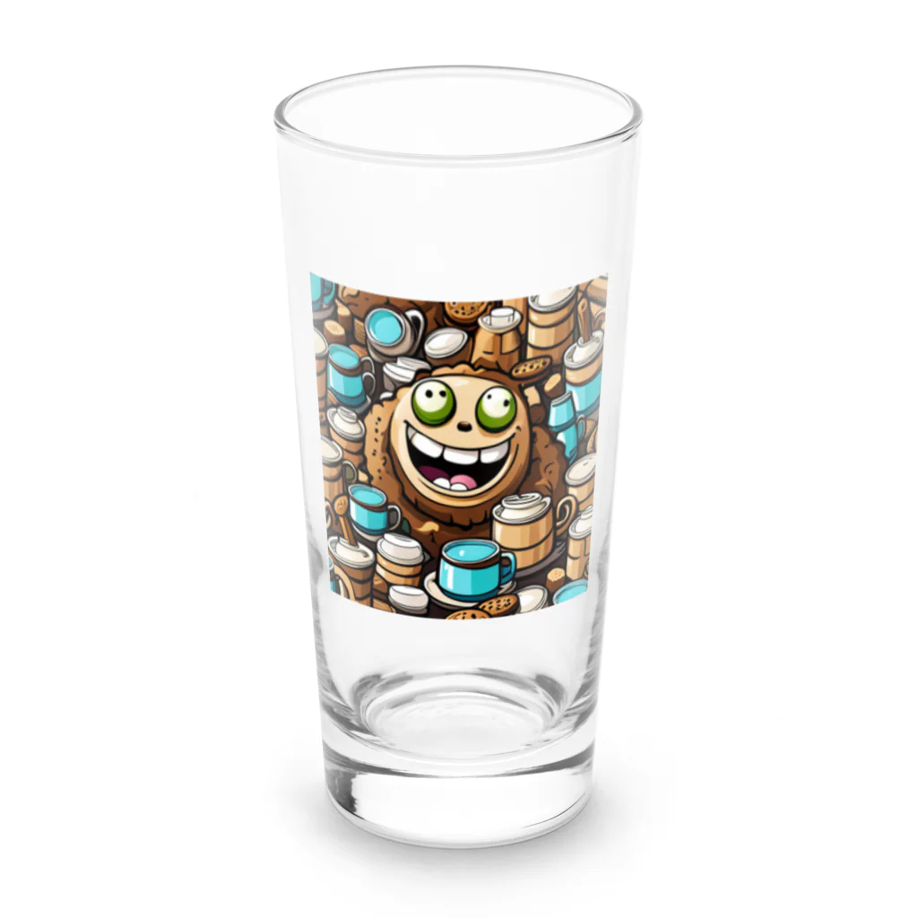 AI・デザインが好きな人のドット絵クッキーモンスター Long Sized Water Glass :front