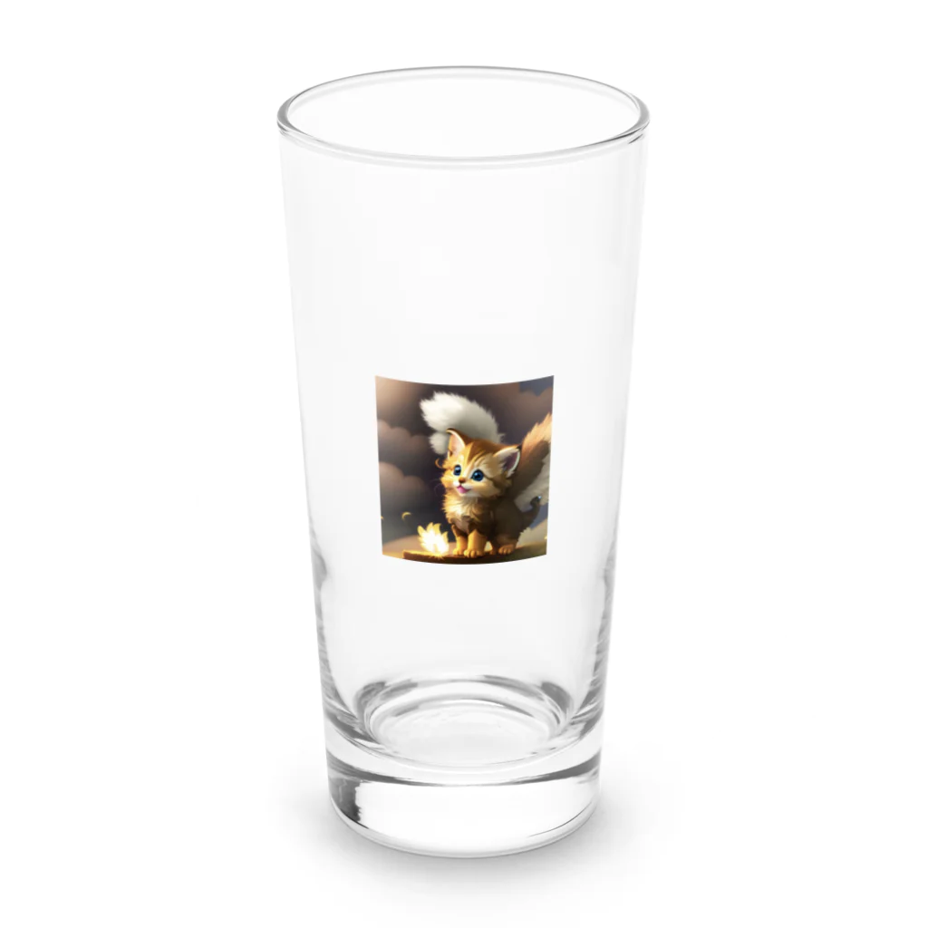 Angel Wingのにゃんこ天使 Long Sized Water Glass :front