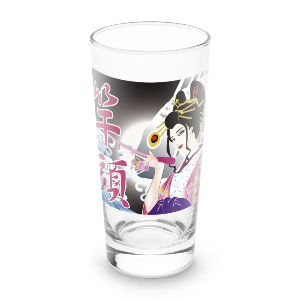 🐟釣りステッカーの明光社🐟の竿頭 Long Sized Water Glass :front