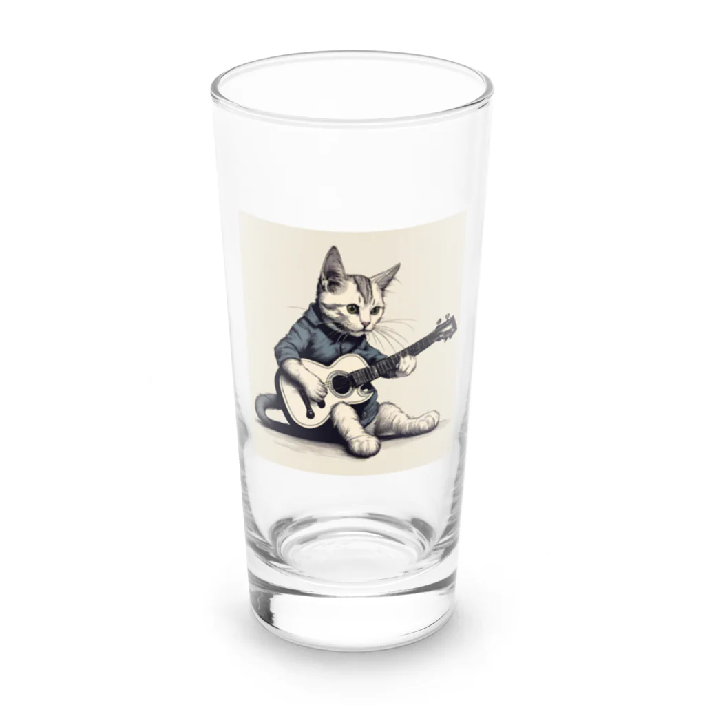 Sing Together のギタにゃん Long Sized Water Glass :front