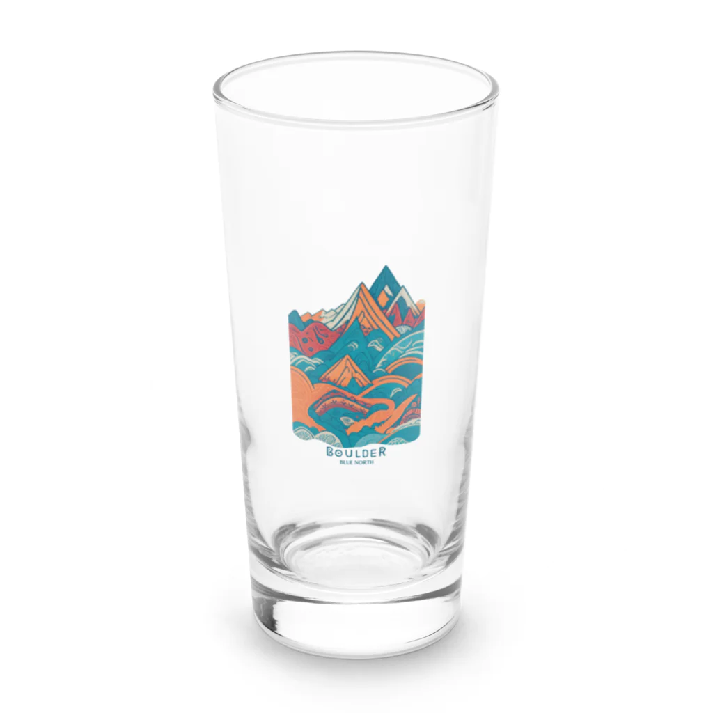 aokitaの【BLUE NORTH】ボルダーデザイン5 Long Sized Water Glass :front