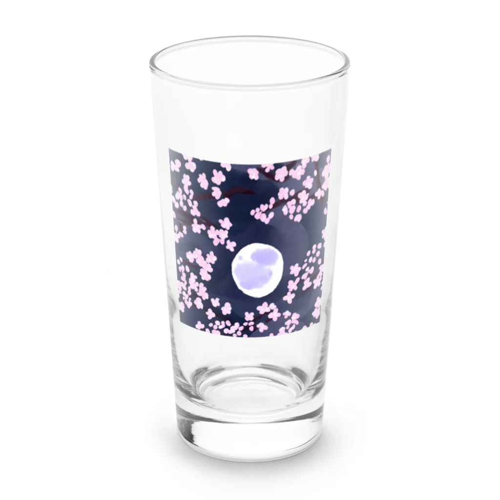 raran06の夜桜 Long Sized Water Glass :front