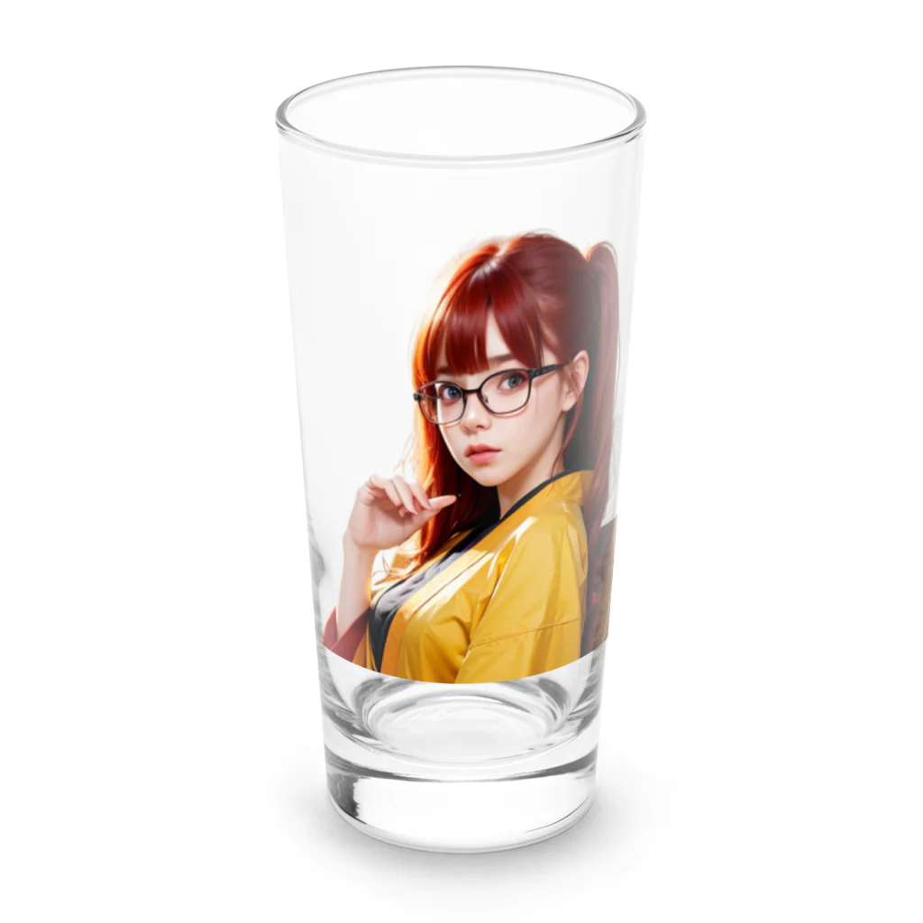 AIデザイングッズ販売　Akiba-treasure（アキバトレジャー）の大正ロマンス　日菜子さん Long Sized Water Glass :front