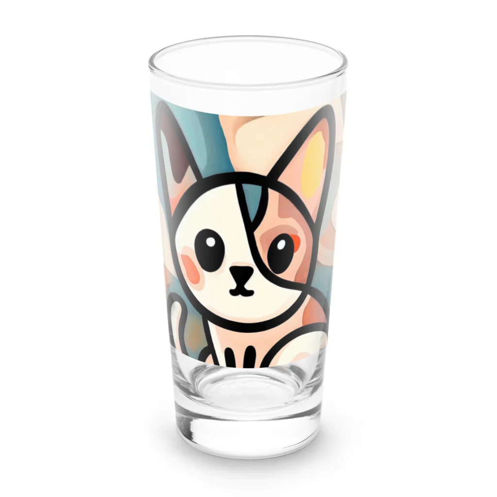 T2 Mysterious Painter's ShopのMysterious Cat Long Sized Water Glass :front