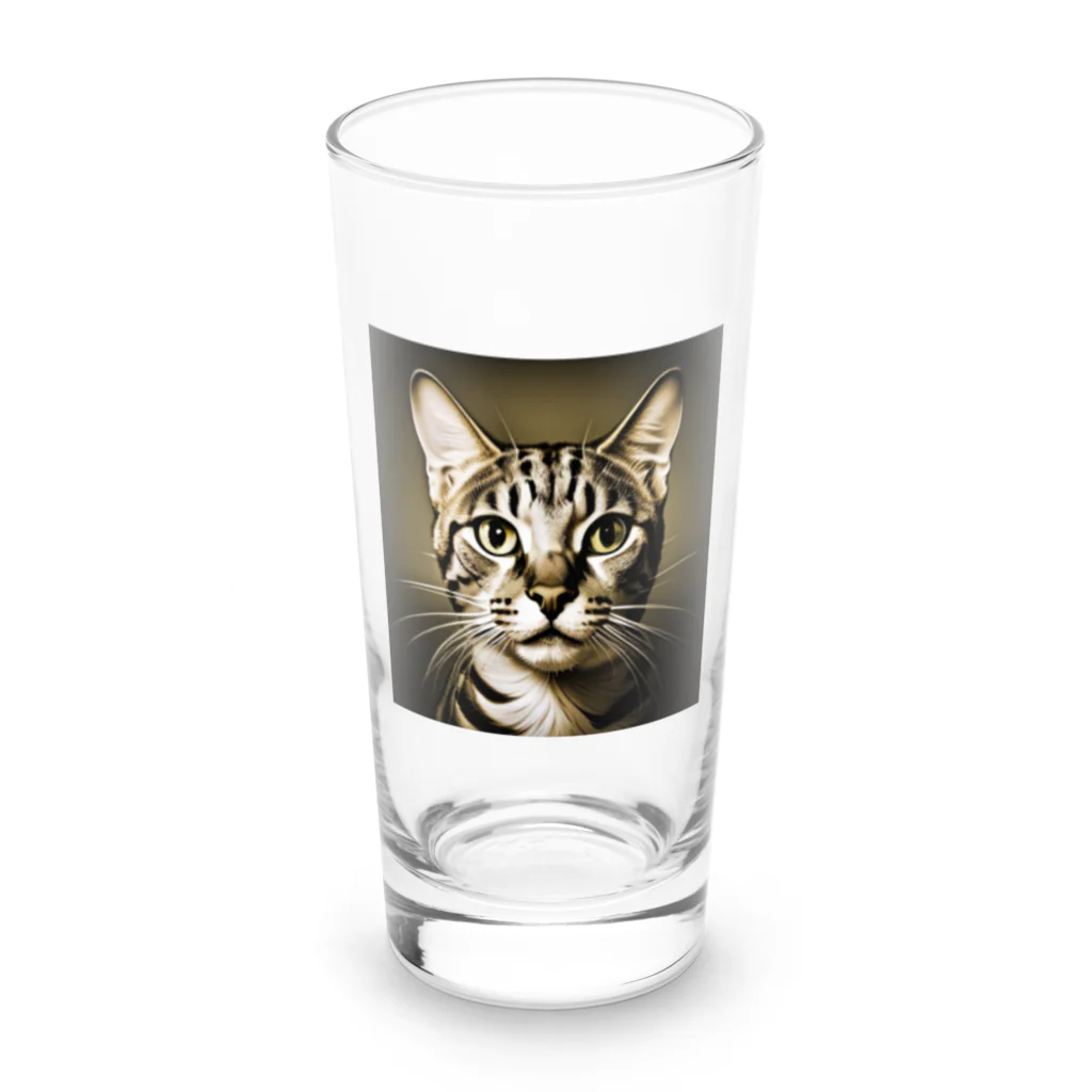 9neko6のサバンナキャット Long Sized Water Glass :front