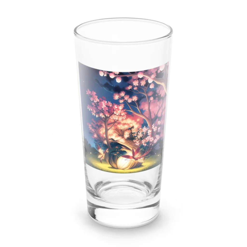 幸福降臨屋の羽化中のサクラ樹 Long Sized Water Glass :front