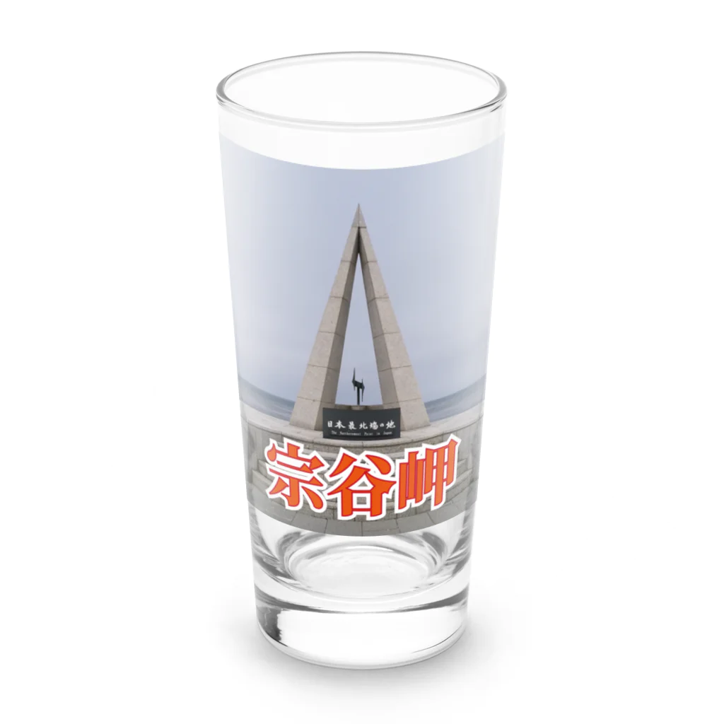 wataru-ingの宗谷岬モニュメント Long Sized Water Glass :front