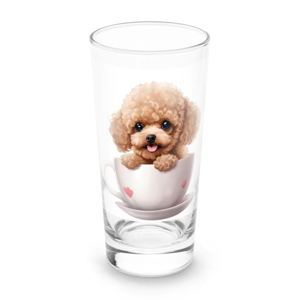Tiny Cute Crittersのちっちゃいプードル Long Sized Water Glass :front