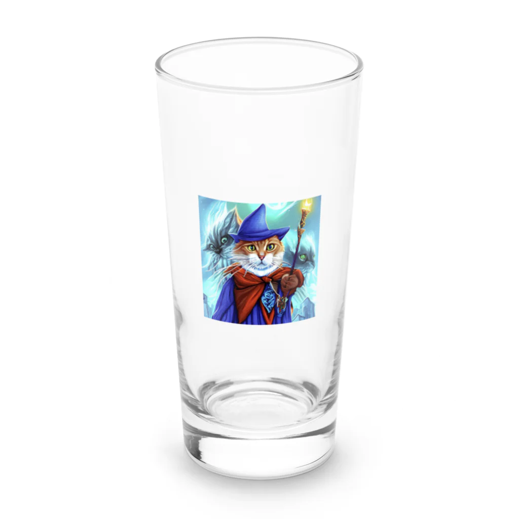 まさのお店の魔法使いの猫 Long Sized Water Glass :front