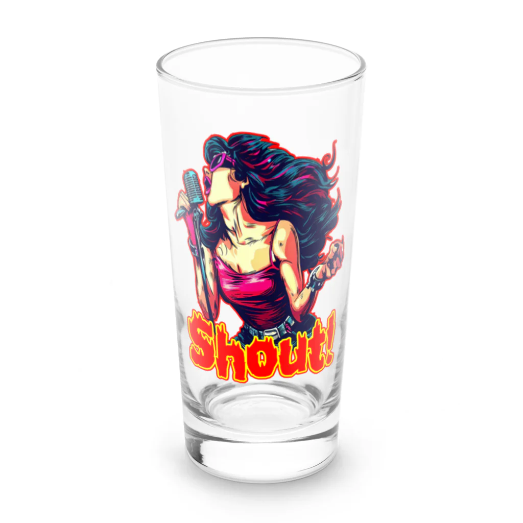 islandmoon13のSHOUT!　【ROCK歌手】シャウト！ Long Sized Water Glass :front