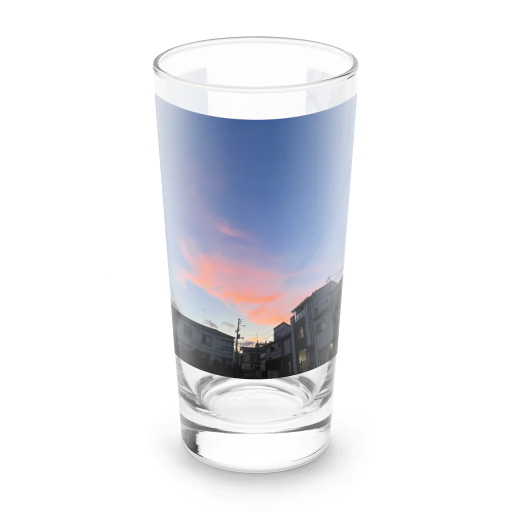 マツリのフォトショップの夕闇と夜空 Long Sized Water Glass :front