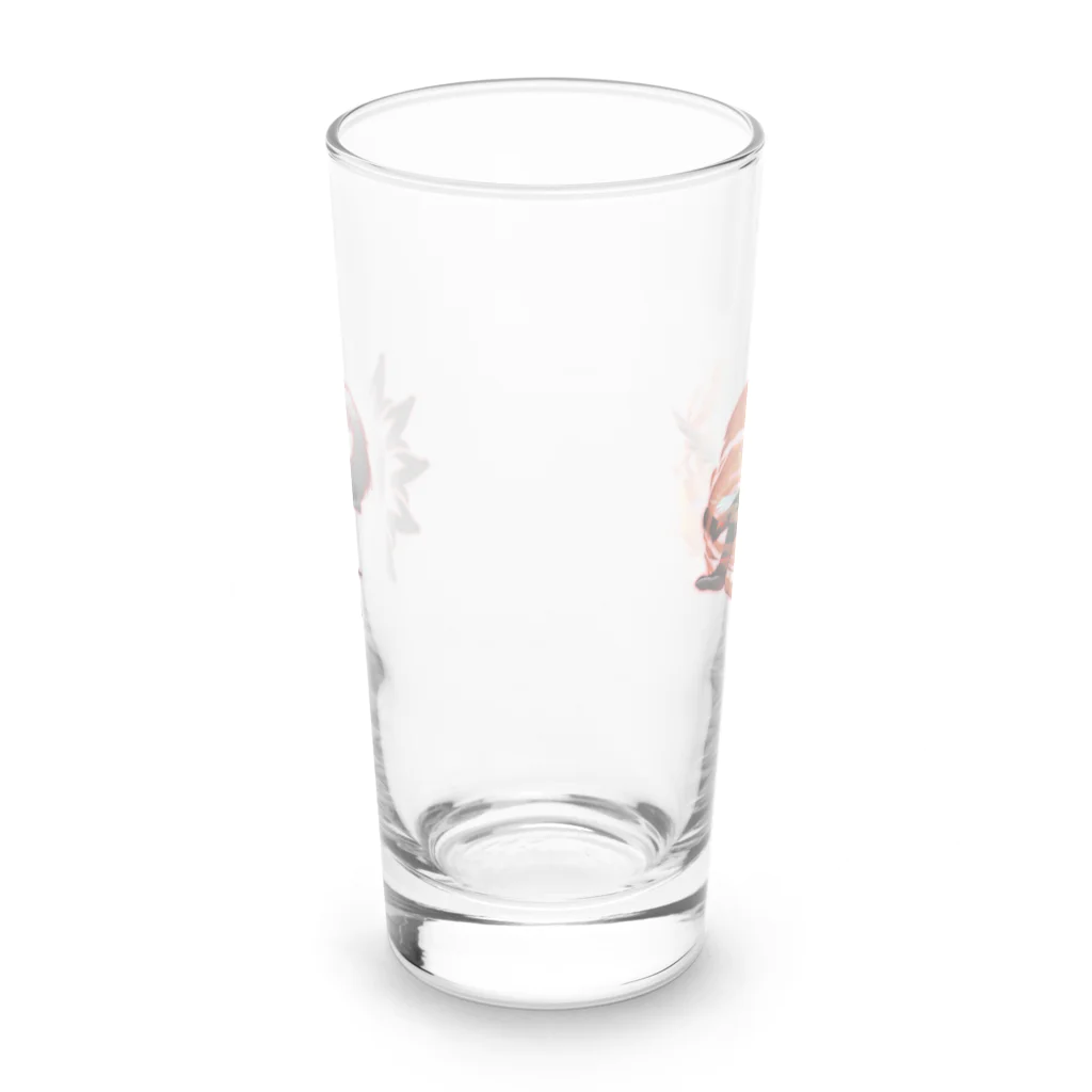敬愛得ぬ爺@交流用のろーは君ぐっず Long Sized Water Glass :front