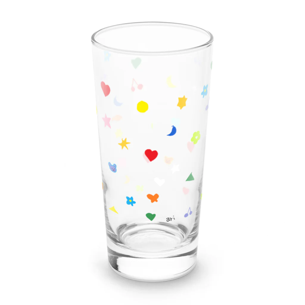 きたのかんむりのどっとのくま Long Sized Water Glass :front