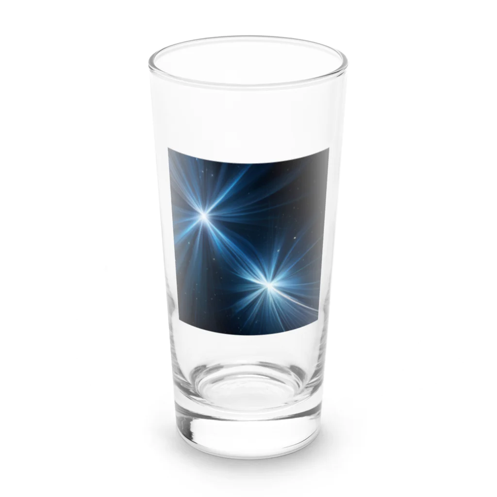itacyoko(AIイラスト屋)の宇宙に輝く青い光 Long Sized Water Glass :front