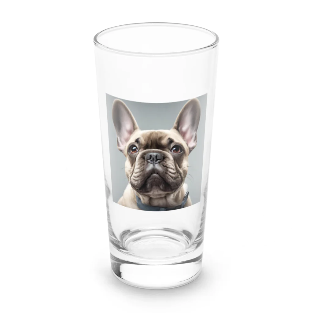 smile_happyのfrench bulldog Long Sized Water Glass :front