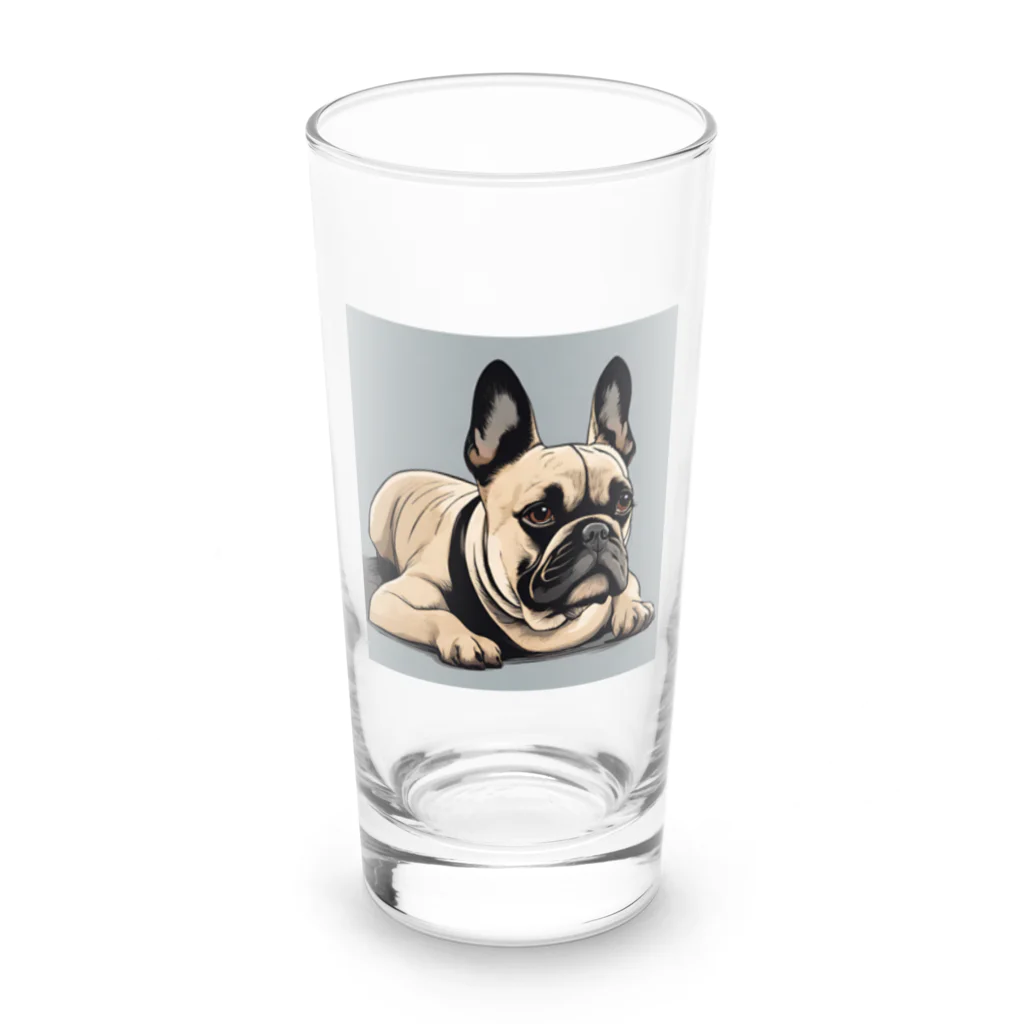 smile_happyのfrench bulldog Long Sized Water Glass :front