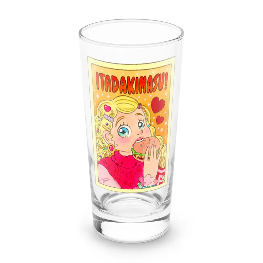 MomomosparkleのHamburgerタイム！ Long Sized Water Glass :front