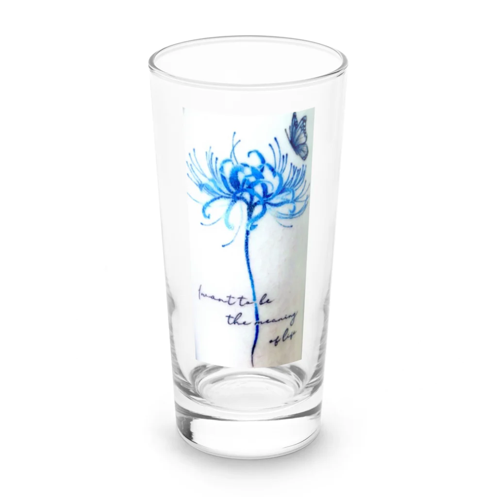 れの彼岸花.🦋色あり Long Sized Water Glass :front