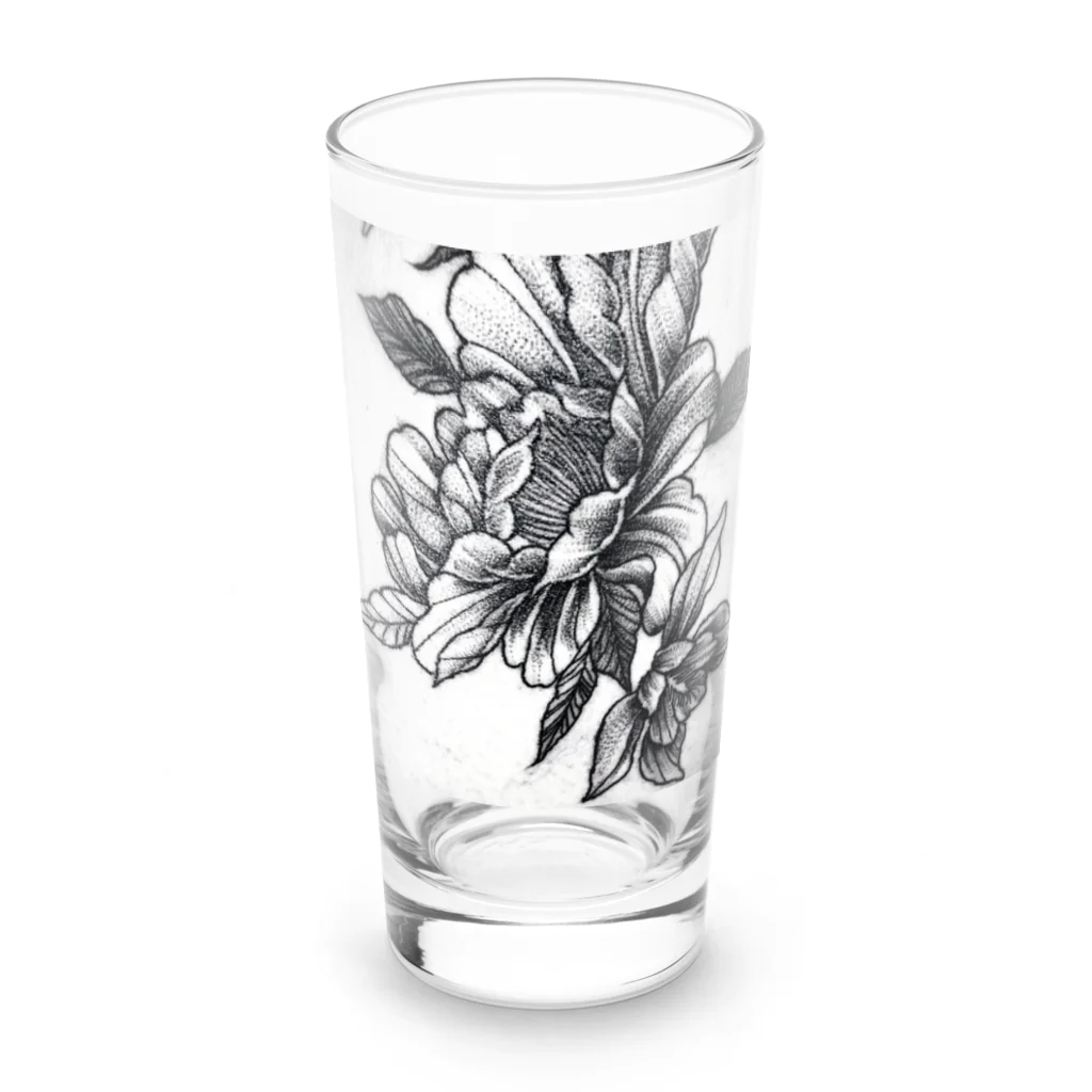 れの牡丹.オダマキ Long Sized Water Glass :front