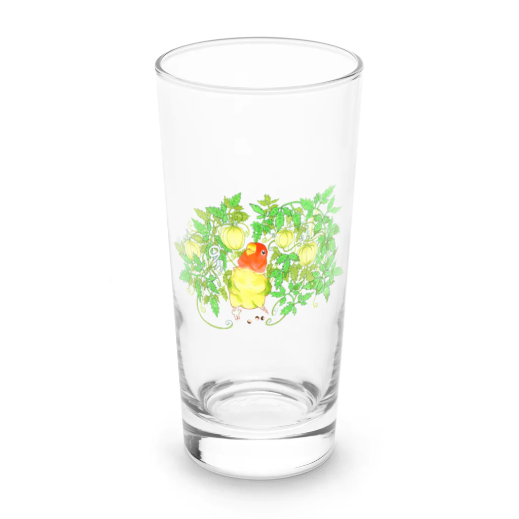 【コザクラインコ】オピーチョのお店の9月のオピーチョ【コザクラインコ】 Long Sized Water Glass :front