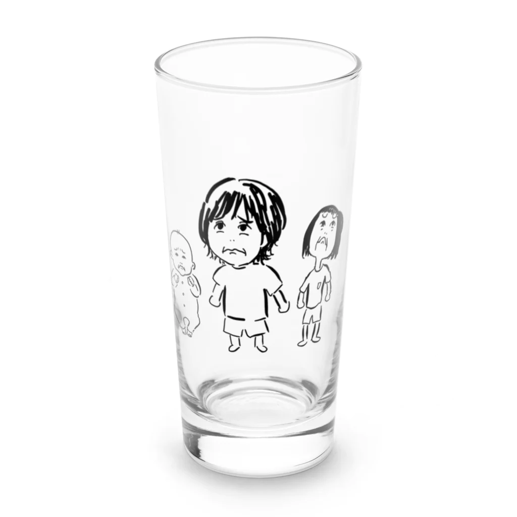 nyahoのばあちゃんと孫 Long Sized Water Glass :front