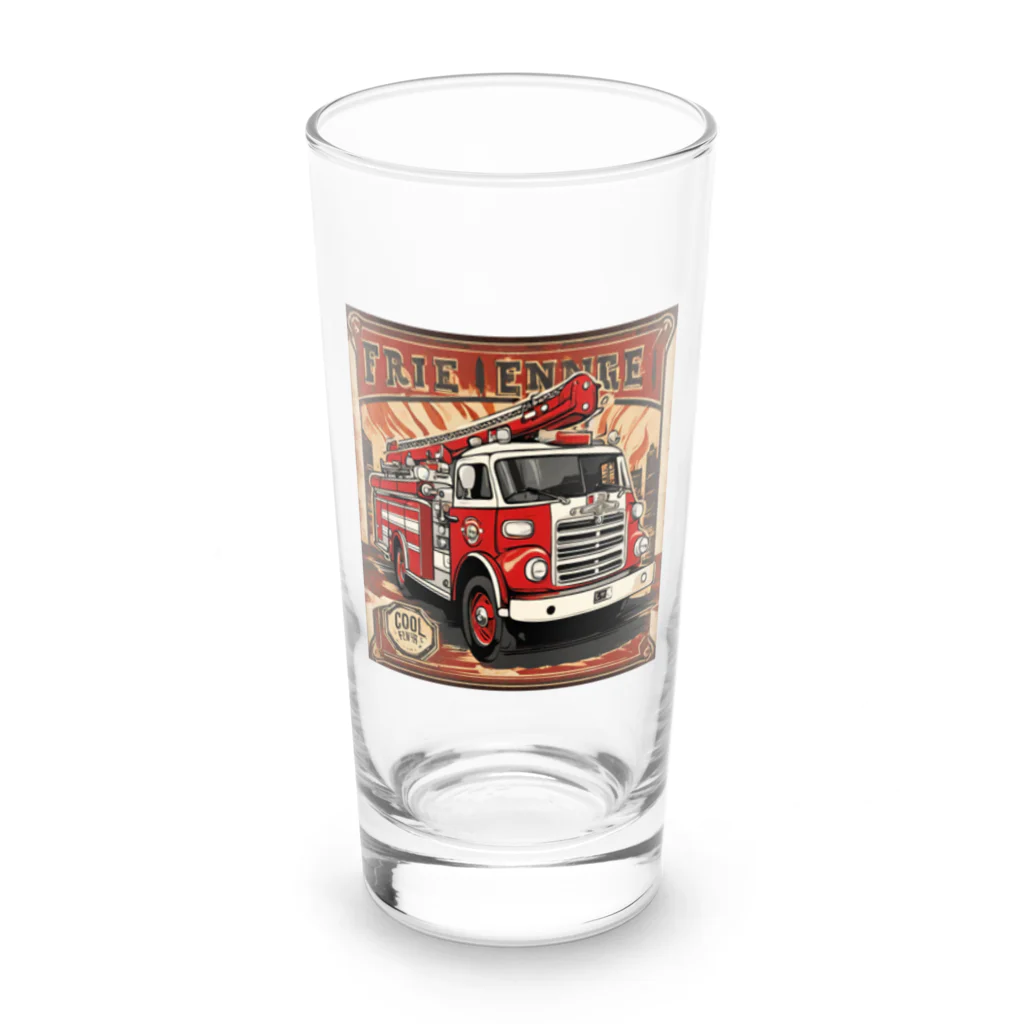 ビッグスマイルライフの消防車　cool Long Sized Water Glass :front