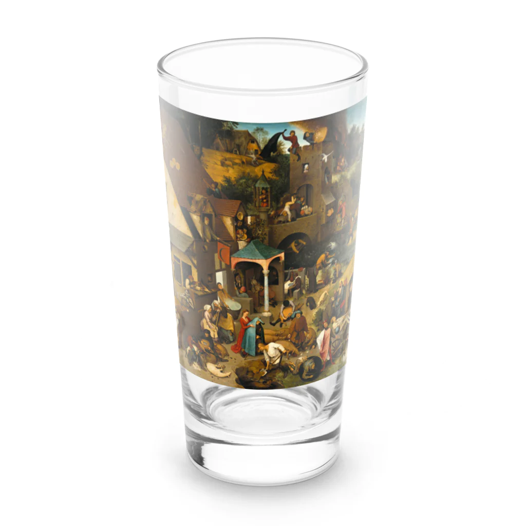 世界美術商店のネーデルラントの諺 / Netherlandish Proverbs Long Sized Water Glass :front