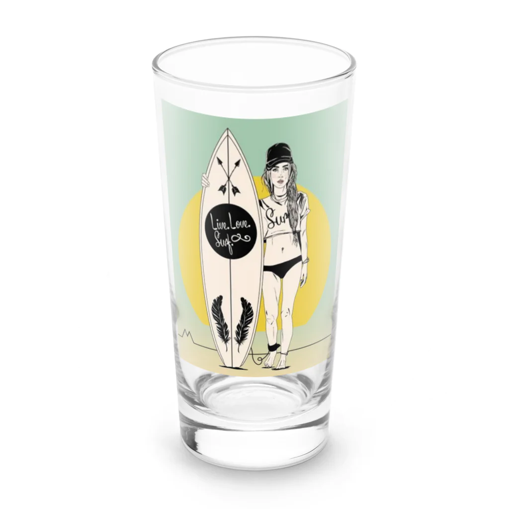 ファンタジスターのサーファーのさりちゃん Long Sized Water Glass :front