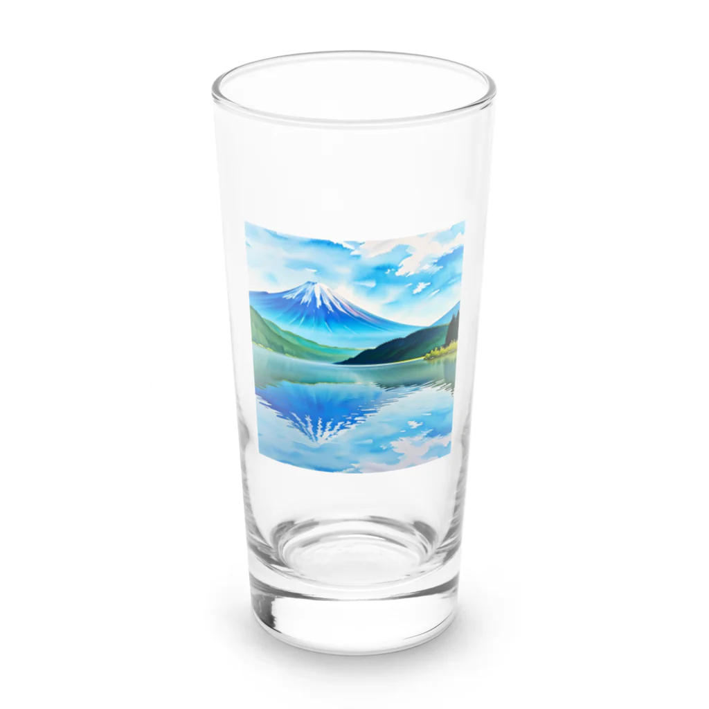 ようこそ　taitaitaro shop への山中湖からの富士 Long Sized Water Glass :front